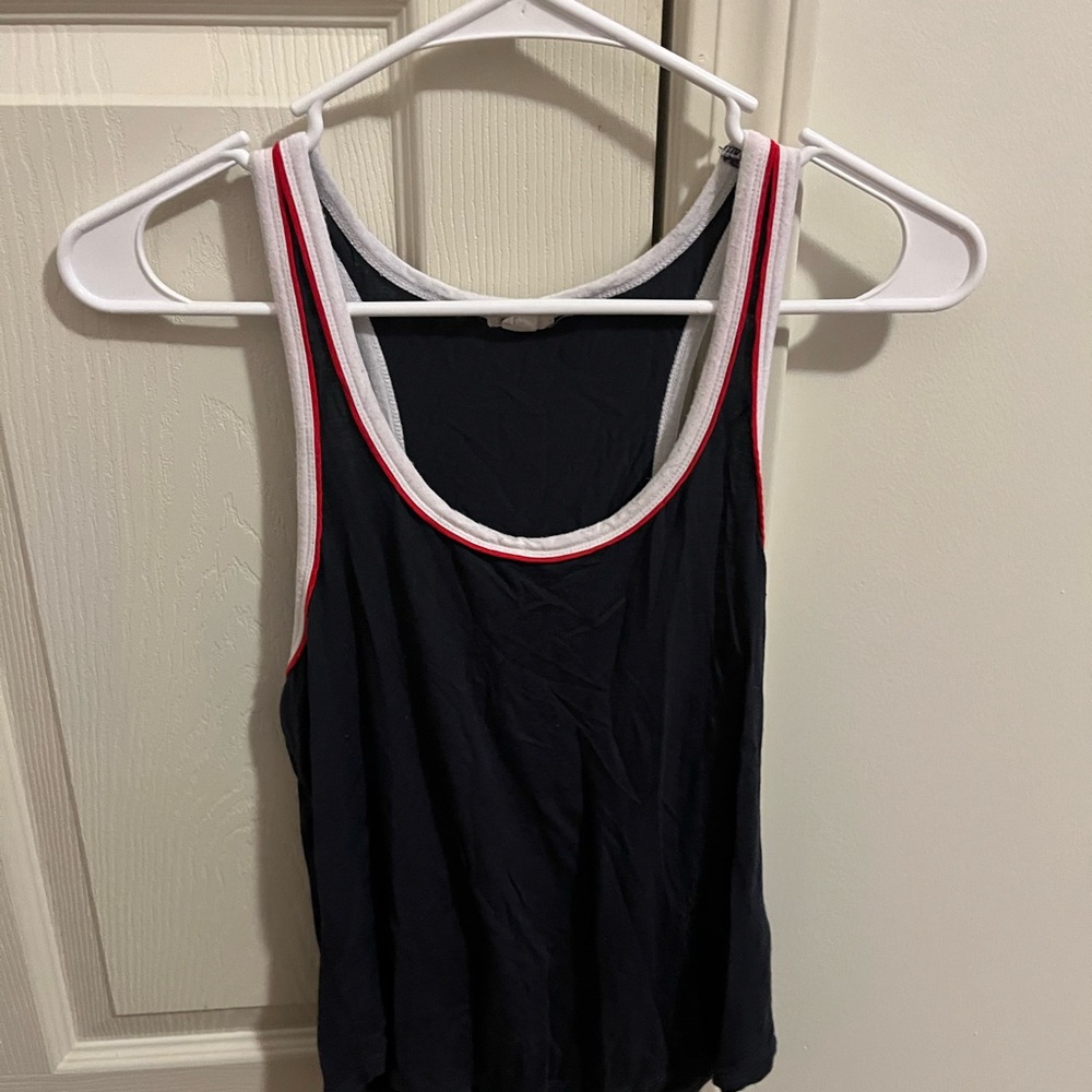 Garage navy blue tank top